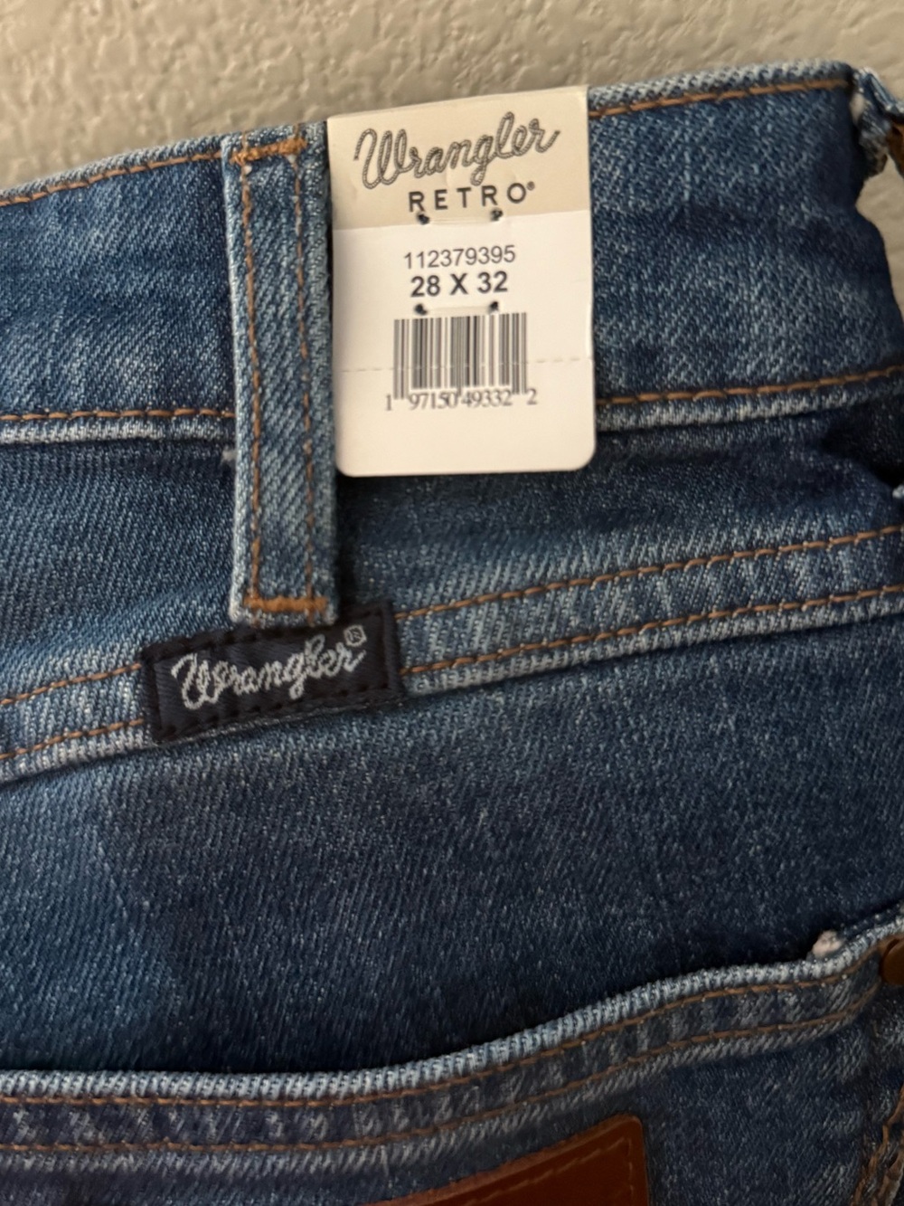 Wrangler Retro High Rise Flare Trouser Jeans 28 Denim Blue Western Ranch NWT - Picture 16 of 16